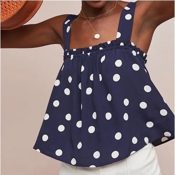 Maeve Polka Dot Swing Top in size 14, NWT, adjustable straps, can cross or not - Picture 1 of 7